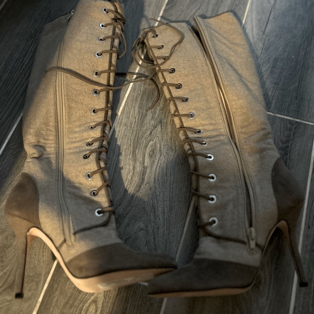 Lace up knee boot Oscar de la renta